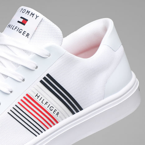 Tommy Hilfiger Lightweight Stripes Knit 2836 Sneakers White